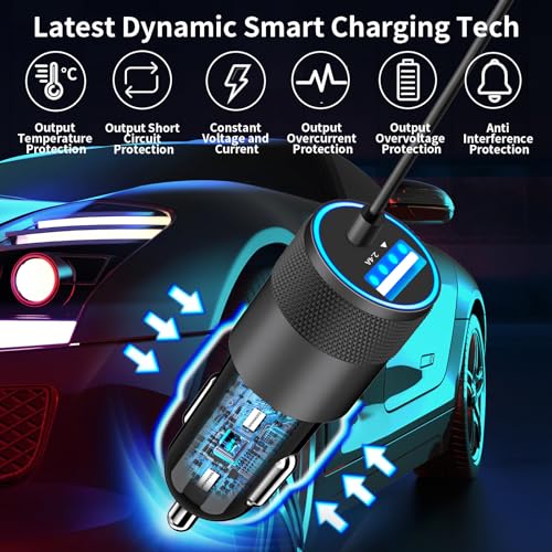 Apple MFi Certified iPhone 17 16 Car Charger, 4.8A USB-C Car Phone Charger - color: Snow White