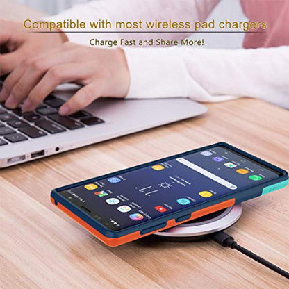 Jeylly for Samsung Galaxy Note 9 Case, Ultra Slim 3 Color Hybrid Impact Anti-Slip Rugged Soft TPU Hard PC Bumper Shockproof Protective Case Cover Shell for Samsung Galaxy Note 9 (6.4 inch) - Blue | Ultra Slim 3 Color Hybrid Impact Anti-Slip Rugged Soft TP