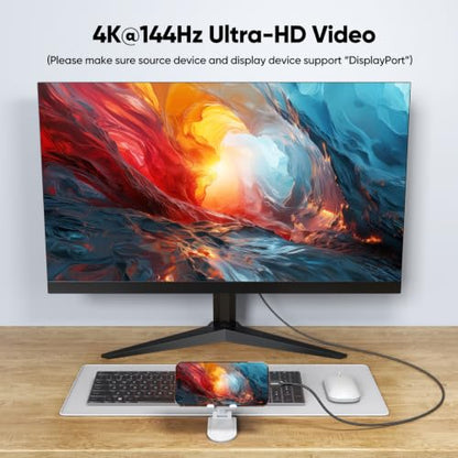 USB C 3.2 Gen 2 Cable 10ft, 4K@144Hz/ 20Gbps/ 100W - size: 10ft