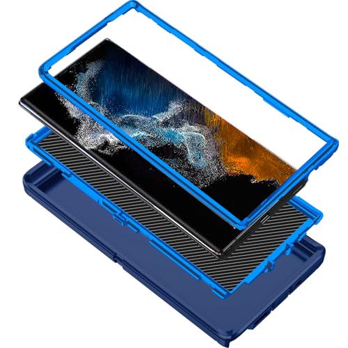 for Galaxy Note 20 Ultra Case Heavy Duty Shockproof Dust/Drop Poof 3 Layers Full Bady Protection Rugged Cover Case for Samsung Galaxy Note 20 Ultra,Dark Blue - color: Dark Blue