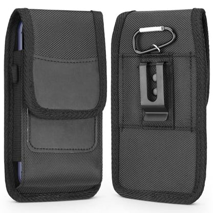 Vertical Nylon Cell Phone Holster Case with Belt Clip & Hook - XXL - size: XXL