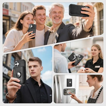 Antsturdy Compatible with MagSafe iPhone 17 Wallet Case,Black - color: Black, size: iPhone 17 - 6.3"
