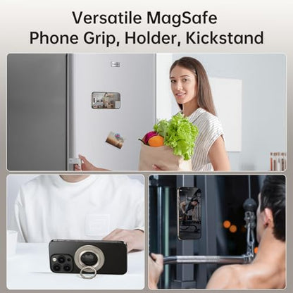 SYNCWIRE for MagSafe Phone Grip, Magnetic Phone Ring Holder - color: Titanium