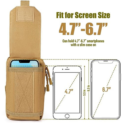 SOWHUP Tactical Molle Pouch Cell Phone Pouch Holster Small Utility EDC Pouch Gadget Organizer Bag - color: MC1