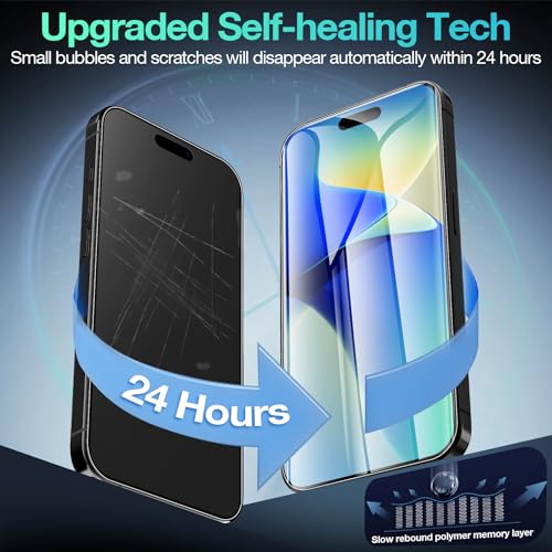 3 Pack Flexible Film Screen Protector for iPhone 16 Pro, Non-breakable Soft TPU Hydrogel Film for iPhone 16 Pro Screen Protector Film (NOT Glass) - size: iPhone 16 Pro