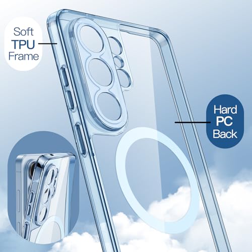 JETech Magnetic Case for Galaxy S26 Ultra, Omphalodes | Compatible with MagSafe, Full Camera Lens Protection, Shockproof Protective Phone Cover, Scratch Resistant Clear Back - color: Omphalodes, size: Galaxy S26 Ultra