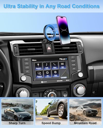 PZK Magsafe Car Phone Holder for 2010-2024 Toyota 4Runner Accessories Vent - color: Magsafe