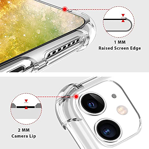 for iPhone 11 Case Clear Neck Hanging Adjustable Shoulder Lanyard Crossbody Phone Cover Women Girls Soft TPU Slim Protective Strap Mobile Case for iPhone 11 - Rainbow - size: iPhone 11
