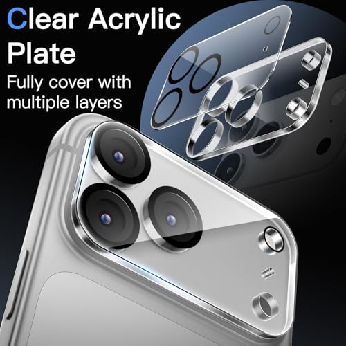 JETech Camera Lens Protector for iPhone 17 Pro, Clear, 3-Pack | 9H Tempered Glass, HD Clear, Anti-Scratch Protection, Night Shot Compatible, Case-Friendly - size: iPhone 17 Pro
