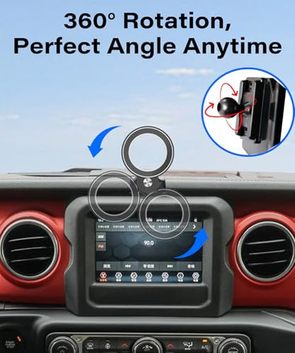 Magnetism Car Phone Holder for Jeep Wrangler JK JKU 2018-2023 Accessories - size: for 2018-2023 Jeep Wrangler JK JKU