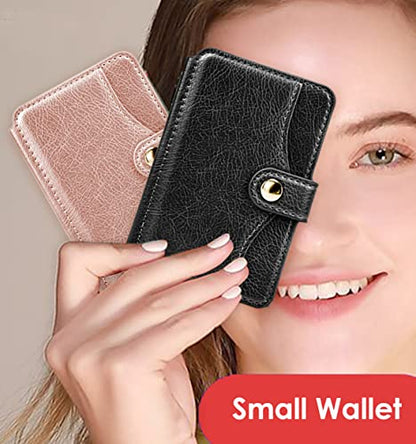 M-Plateau Phone Wallet Stick on, Adhesive Slim Credit Card Holder - color: Pink