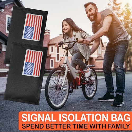 Gecko Travel Tech Faraday Bag Anti-Tracking GPS RFID Car Key Signal Blocker Wallet Shielding Pouch Protective Case for Cell Phone Car Key FOB, Data Privacy, Electronic Device Security (USA FLAG) - color: USA FLAG