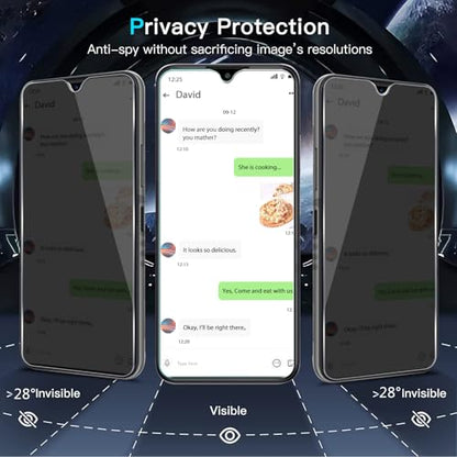 Zeking [2 Pack Privacy Tempered Glass Screen Protector Compatible with Cricket Icon Pro (2026)/AT&T Motivate Pro 2 5G, Anti-Spy 9H Hardness [HD Clarity] Case Friendly Anti-scratch, Bubble Free