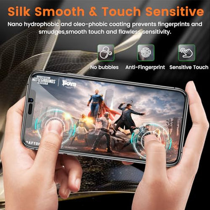Lesakit 3+3 Pack Privacy Screen Protector for iPhone 11 6.1-Inch with 3 Pack Camera Lens Protector, Anti Spy Tempered Glass Film 9H Hardness Bubble Free Case Friendly - size: iPhone 11