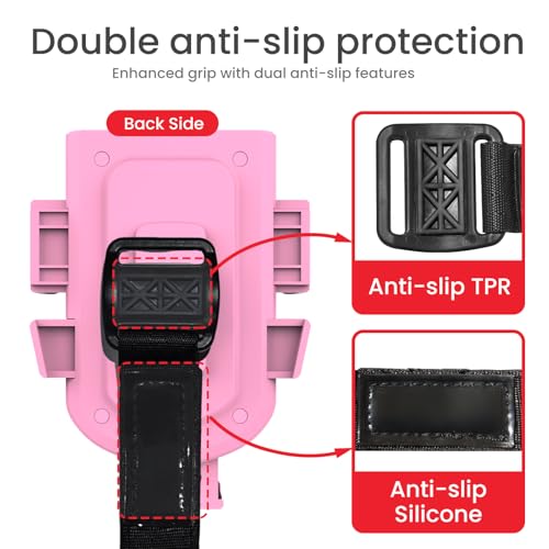Baby Stroller Phone Holder, Universal Handlebar Phone Mount Pink