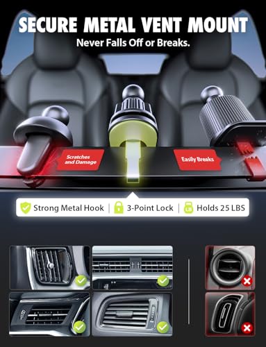 Bracketron MagAlign Pro MagSafe Car Phone Holder Mount, Vent & Dash, 360°