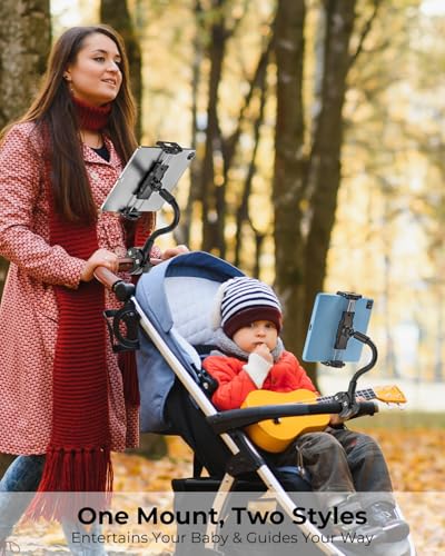 Metal Wheelchair & Stroller Tablet Holder for 6.1"-15.6" Devices