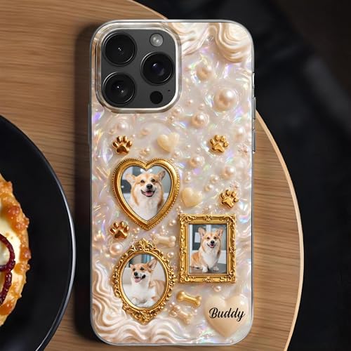 Our Furry Friend Forever, Personalized Clear Phone Case, Gift for Dog Lovers Custom Pet Dog Cat Name Breed Protective Cover Accessories Unique Birthday for Women Men Mom Dad