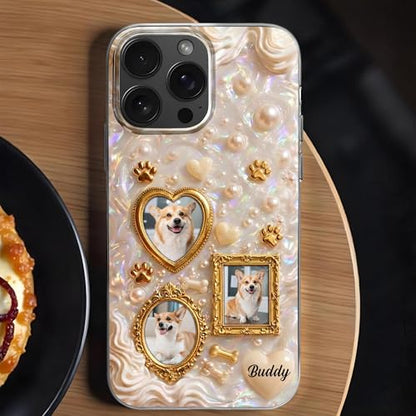 Our Furry Friend Forever, Personalized Clear Phone Case, Gift for Dog Lovers Custom Pet Dog Cat Name Breed Protective Cover Accessories Unique Birthday for Women Men Mom Dad