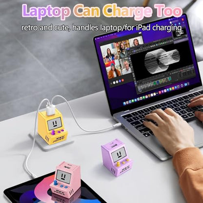 USB C Wall Charger Dual USB A Charger Block Set with Foldable Plug 3Pack - color: 3 Pack