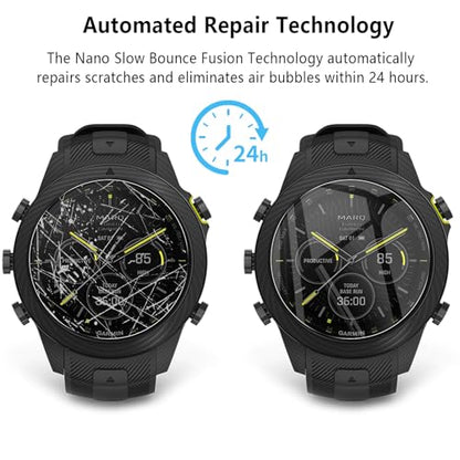 6‑Pack for Garmin MARQ (Gen 2) 1.2" Screen Protector, AUUYYA Soft Flexible TPU Ultra‑Thin Self‑Healing Bubble‑Free Protective HD Clear Film for Adventurer, Athlete, Aviator, Golfer, Captain SmartWatch - size: Garmin MARQ (Gen 2) Series
