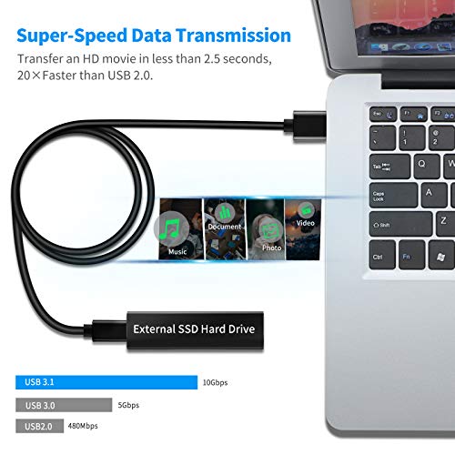 LDLrui USB C to USB A 3.1 Gen 2 Data Cable, 3ft, 1-Pack, Black - color: Black, size: 3FT