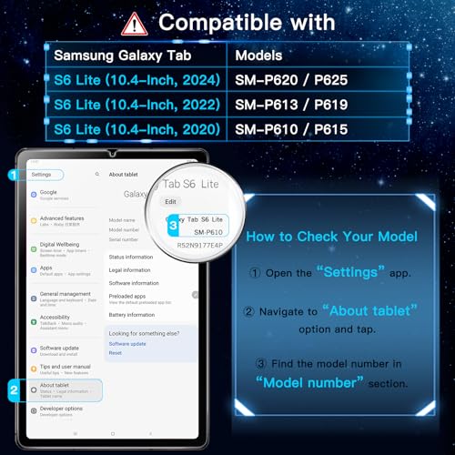 JETech Screen Protector for Samsung Galaxy Tab S6 Lite 10.4", 2-Pack - size: TabS6Lite