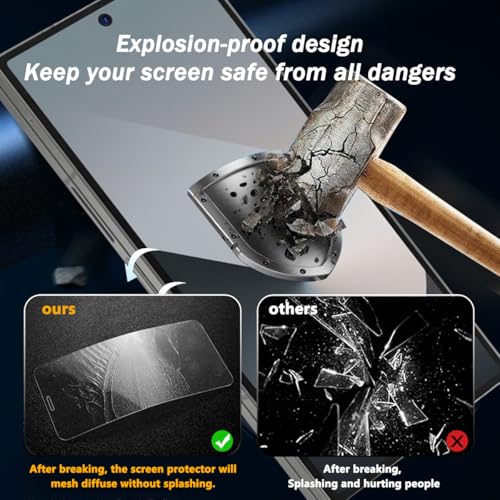 2 Pack Outer Privacy Tempered Glass for Samsung Galaxy Z Fold 6 Screen Protector, 9H Hardness Anti Scratch, Anti Spy Tempered Glass Film, Black Protector for Samsung Galaxy Z Fold 6 - size: for Galaxy Z Fold 6
