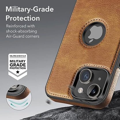 WTCASE Magnetic for iPhone 15 Leather Case,Built-in Invisible Stand [Compatible with Magsafe] Protective Slim Kickstand Phone Cover Compatible with iPhone 15 (2023) 6.1" (Brown) - color: Brown, size: iPhone 15 - 6.1"