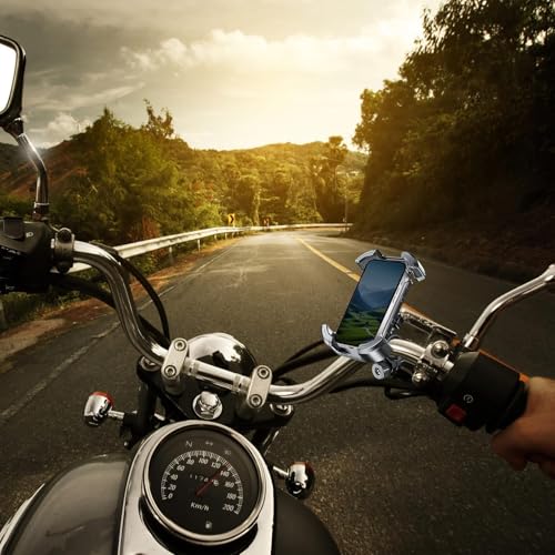 Universal Bike Cell Phone Holder, 360 Rotation Silicone Holders for iPhone丨Samsung丨Huawei, Compatible with 4.7-6.8 Inches Phones, Easy Installation