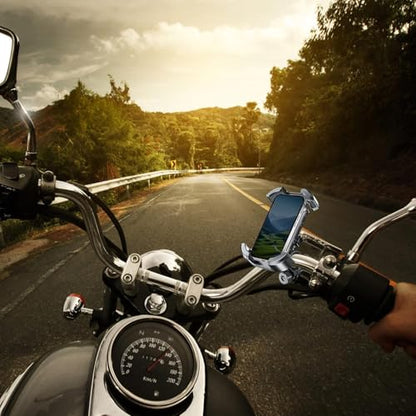 Universal Bike Cell Phone Holder, 360 Rotation Silicone Holders for iPhone丨Samsung丨Huawei, Compatible with 4.7-6.8 Inches Phones, Easy Installation