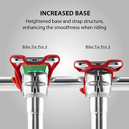 Bone Bike Tie Pro 3, Universal Bike Phone Stem Mount for 5.8"-7.2" Phones - color: Bike Tie Pro 3 - Red