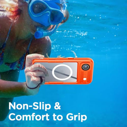 AICase Waterproof Case for iPhone Air with MagSafe Clear Water Proof Snowproof/Dustproof/Shockproof,IP68 Certified 360 Full Body Protection Fully Sealed Underwater for iPhone Air_97 - size: iphone Air