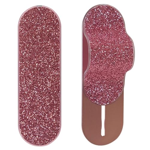 MULTI BAND Original Phone Grip, Secure Hand Strap Holder, Slim Fashionable Finger Loop Selfie Grip, Phone Stand Compatible with Most Smartphones - color: Glitter Pink