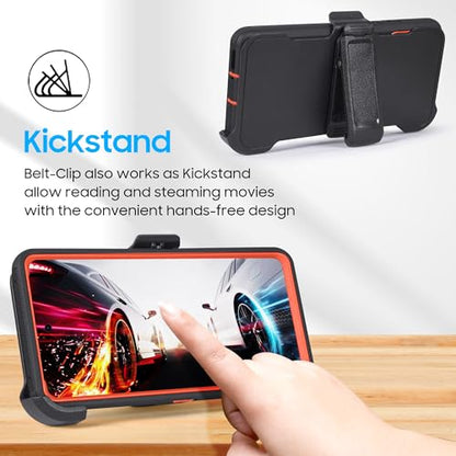 Compatible for Samsung S26 Rugged Case with Belt Clip Holster & Built-in Screen Protector, Heavy-Duty Full-Body Shockproof Cover, Military-Grade Protective Phone Case (Deer) - color: Deer
