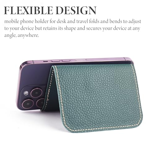 Airplane Travel Essentials for Flying Flex Flap Cell Phone Holder & Flexible Tablet Stand for Desk, Bed, Treadmill, Home & in-Flight Airplane Travel Accessories(1-Lichee Green) - color: 1-Lichee Green