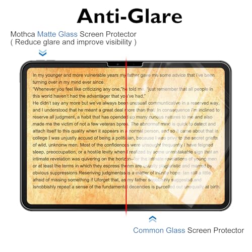 Mothca 2 Pack Matte Glass Screen Protector for iPad Pro 13-inch M5 2025 / M4 2024 + 2 Pack Camera Lens Protector with Installation Frame, Anti-Glare & Anti-Fingerprint Tempered Glass, Smooth as Silk
