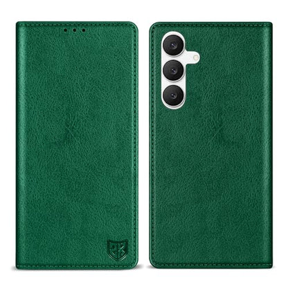 ZZXX for Samsung Galaxy S25 FE Wallet Case with [RFID Blocking] Card Slot Stand Strong Magnetic PU Leather Flip Fold Protective Phone Case for Samsung Galaxy S25 FE Case Wallet(Green-6.7 inch) - color: Green