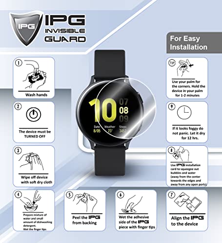 IPG for Garmin Forerunner 70, 170, 170 Music Hydrogel Screen Protector (2 Units) Invisible HD Clear Film Anti Scratch Guard-Smooth/Self-Healing/Bubble for Forerunner70-170 - size: Forerunner 70-170-Music