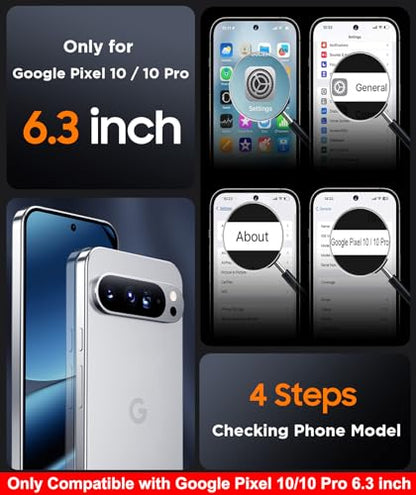 SPIDERCASE Magnetic for Google Pixel 10/Pixel 10 Pro Case, Black - color: Black, size: Pixel 10/10 Pro