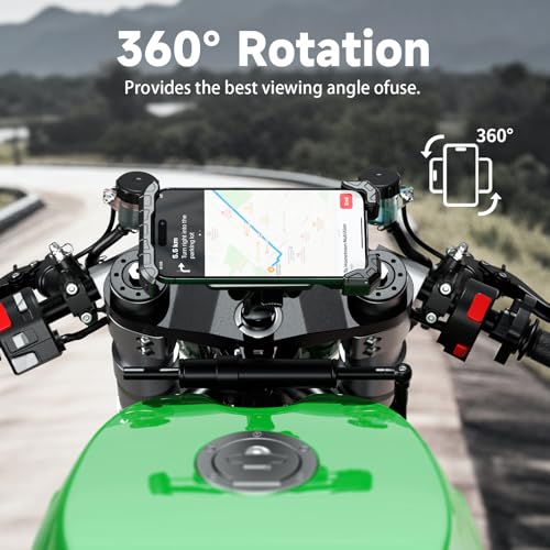 Kewig Motorcycle Fork Stem Phone Mount Holer with Vibration Dampener