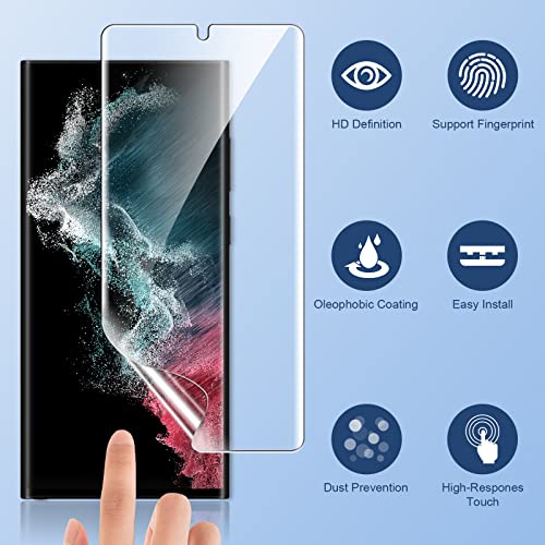 LK 3 Pack for Samsung Galaxy S22 Ultra Screen Protector, Soft TPU Protector