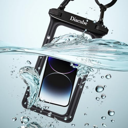 2-Pack Waterproof Phone Pouch, Universal IPX8 Floating Waterproof Case with Adjustable Lanyard for All Phones [Up to 8.3"] Beach, Waterpark & Travel Essentials - Blue - color: Blue