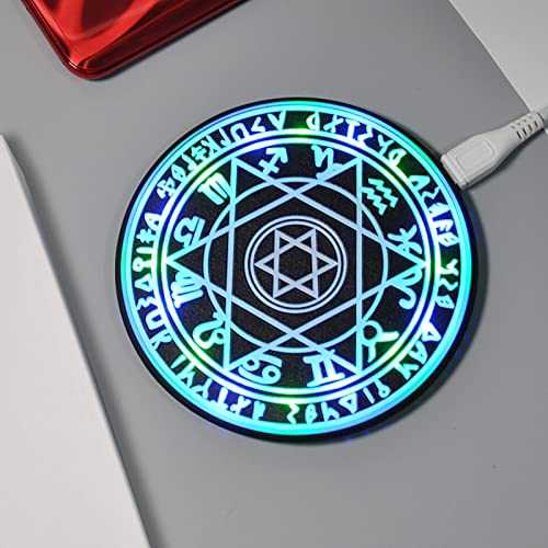 Magic Array Wireless Charger Dock, Creative Pattern Charging Pad, 10W Fast Charge for Qi Wireless Charging Devices,C - color: C