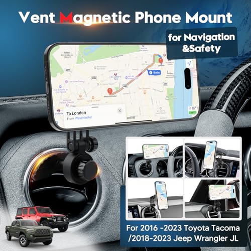 Sunsdrew Car Phone Mount for Toyota Tacoma 2016-2023 3rd - size: For 16-23 Tacoma