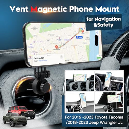 Sunsdrew Car Phone Mount for Toyota Tacoma 2016-2023 3rd - size: For 16-23 Tacoma
