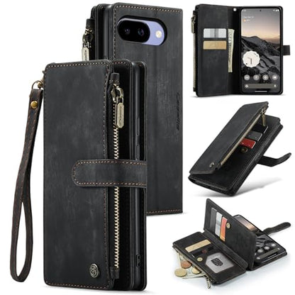 Google Pixel 10a 5G Wallet Case with Card Holder,Black - color: Black, size: Pixel 10a 6.3 Inch