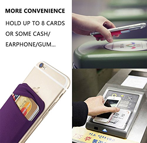 Fulgamo Phone Wallet Stick on,Card Holder for Phone Case,Phone Card Holder