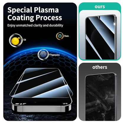 Privacy Screen & Camera Lens Protector for Samsung Galaxy S25 Edge, Anti-Spy Tempered Glass, Private Black Protection, 9H Hardness Anti-Scratch 2.5D Curved Edges Case-Friendly, 3 Pack Each - color: S25 Edge Black