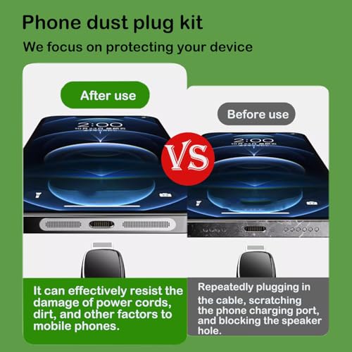 [8-Pack] USB C Dust Plug, Charging Port Cover with Anti-Lost Strap, with Speaker Dust Cover Compatible with iPhone18 17 pro max Type C (USB C Cover18 17 Max (Black))